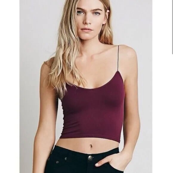 NWT Free People XS S Brami Purple Cami Crop Tank Boho Coquette BalletCore Sexy - Picture 9 of 11